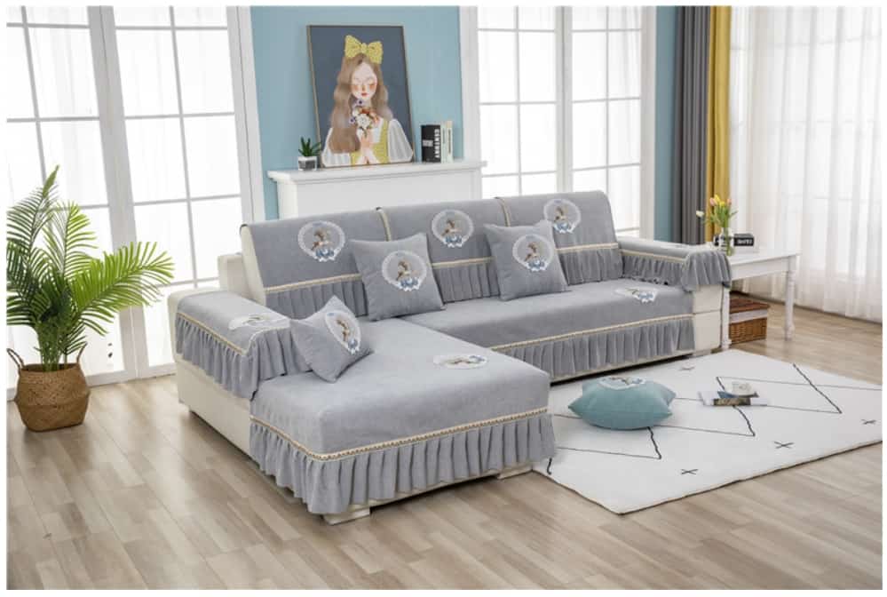 Drap bọc ghế sofa chất liệu cotton chenille HEP05 7