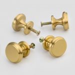 Núm tay nắm tủ tròn hiện đại bằng đồng thau YM.A1-12