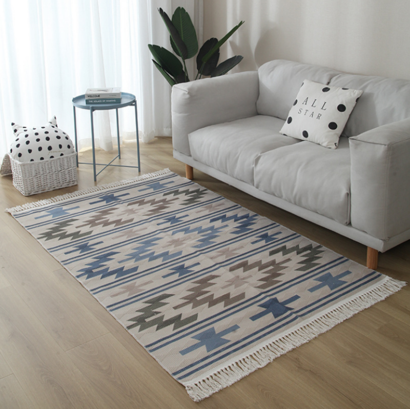 Thảm trải sàn phòng khách cotton linen Nhật AJC002 3