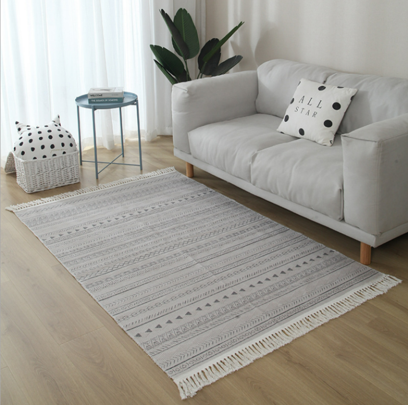 Thảm trải sàn phòng khách cotton linen Nhật AJC002 1