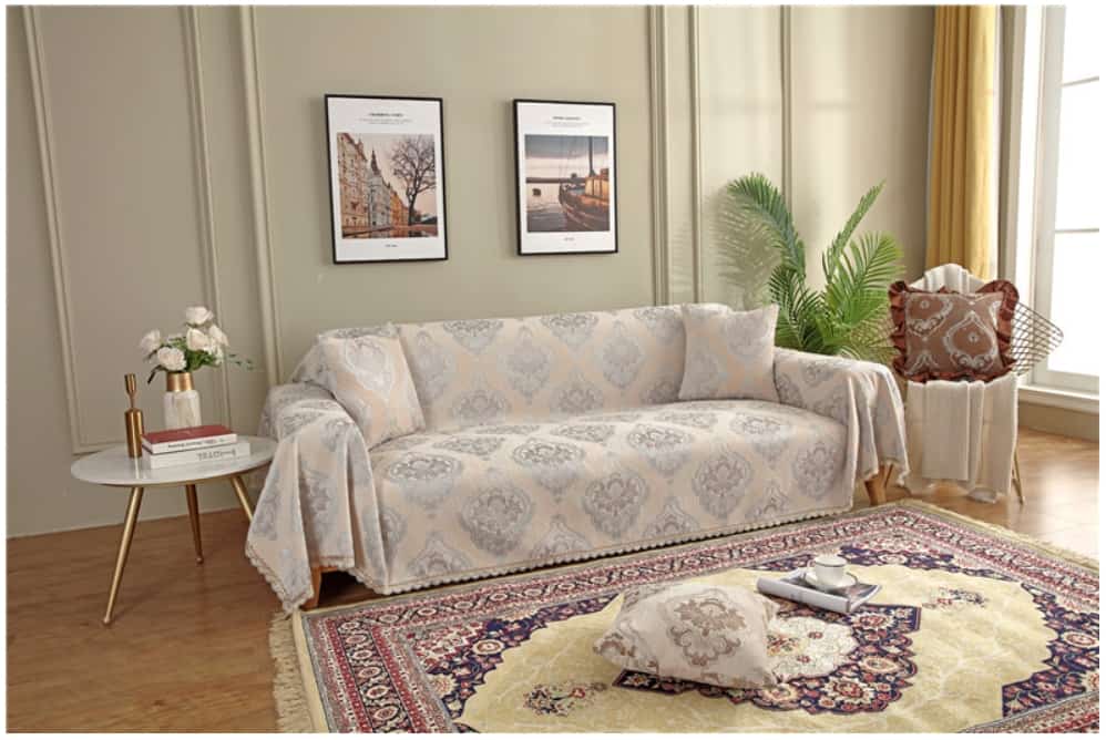 Tấm bọc ghế sofa vải cotton chenille jacquard HEP23 21