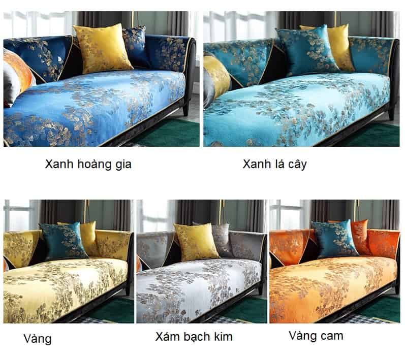 Vỏ bọc ghế sofa chất liệu cotton hoàng gia HEP07 13