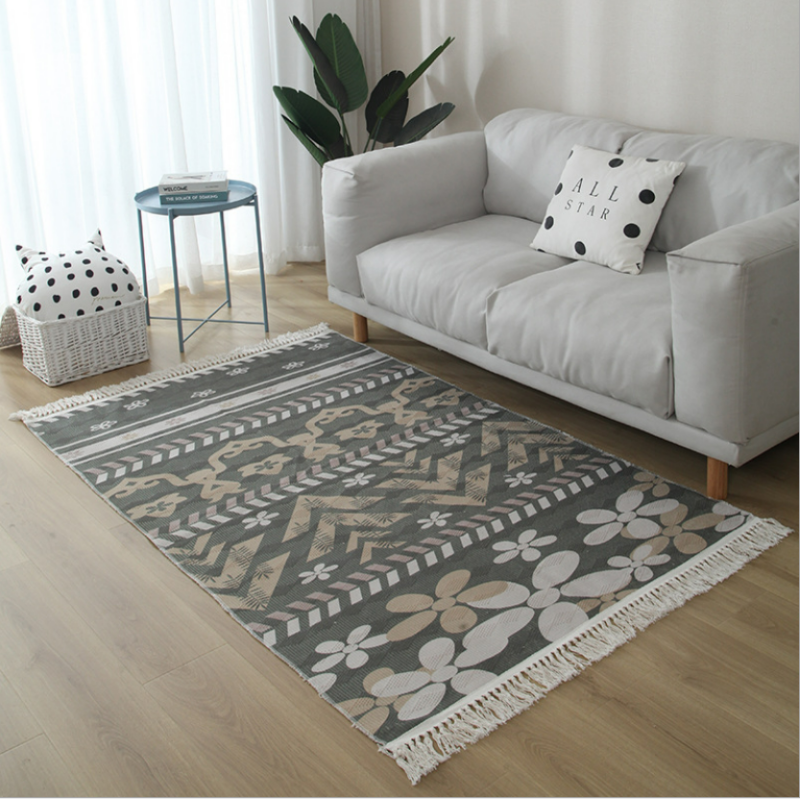 Thảm trải sàn phòng khách cotton linen Nhật AJC002 2