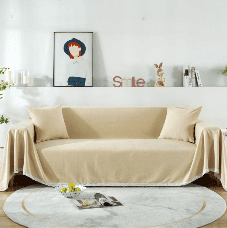 Drap bọc ghế sofa bằng vải nhung
