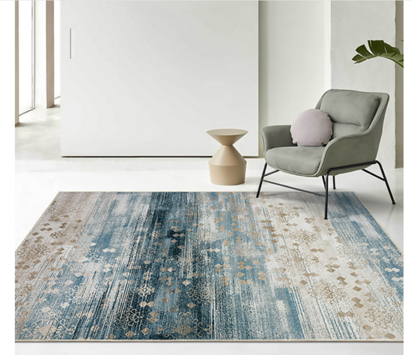 Thảm trang trí phòng khách cotton lông ngắn SHS001 1