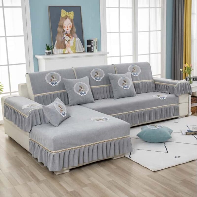 Drap bọc ghế sofa chất liệu cotton chenille HEP05 1