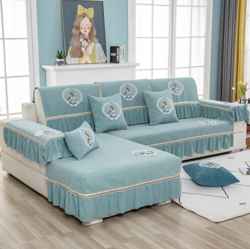 Drap bọc ghế sofa chất liệu cotton chenille HEP05 36