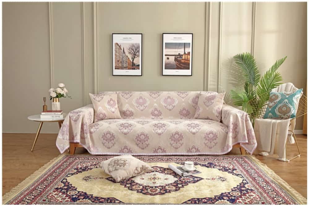 Tấm bọc ghế sofa vải cotton chenille jacquard HEP23 13