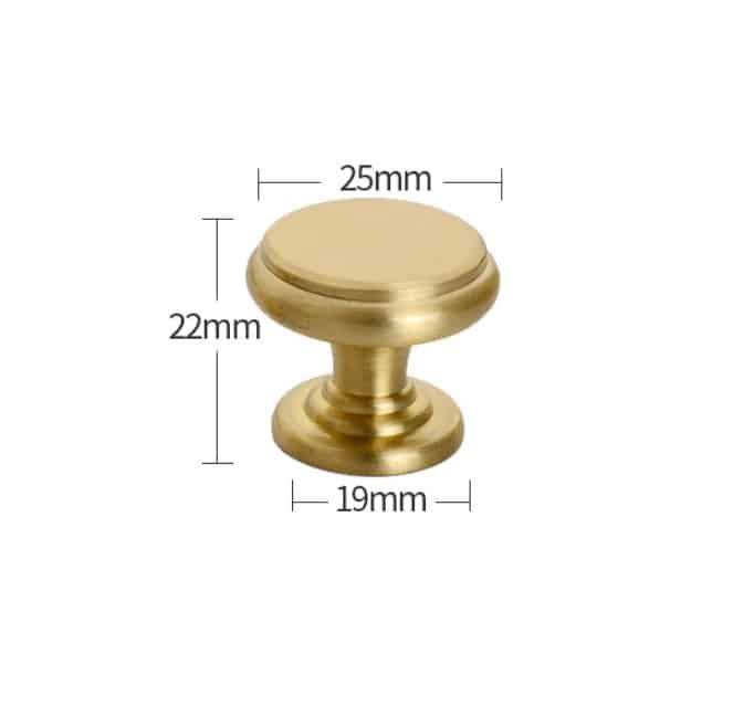 Núm tay nắm tủ tròn hiện đại bằng đồng thau YM.A1-12 5