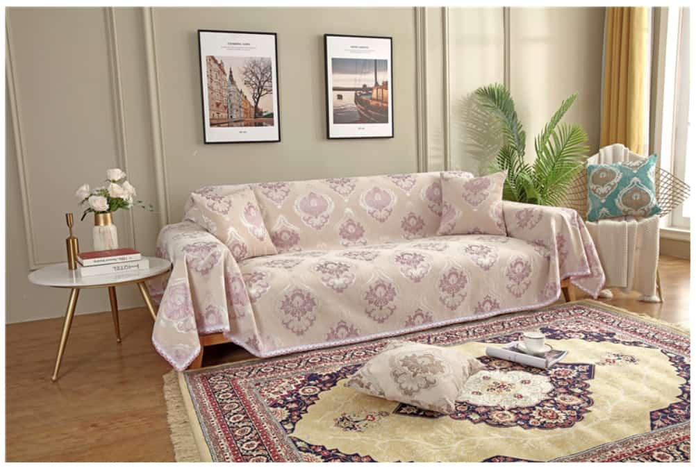 Tấm bọc ghế sofa vải cotton chenille jacquard HEP23 14