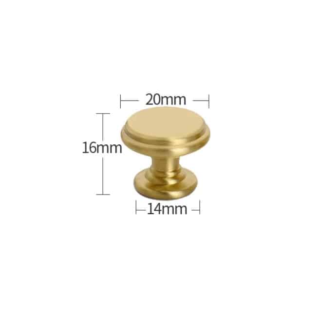 Núm tay nắm tủ tròn hiện đại bằng đồng thau YM.A1-12 6