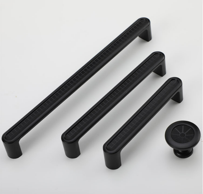 Tay nắm tủ hiện đại tối giản Bắc Âu màu đen AIQI3533B