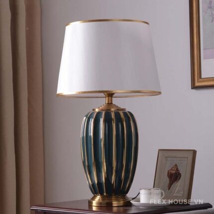 Đèn bàn bằng gốm sứ đơn giản hiện đại HYJ0028-2