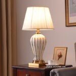 Đèn bàn bằng gốm sứ nhiều màu HYJ0029-10