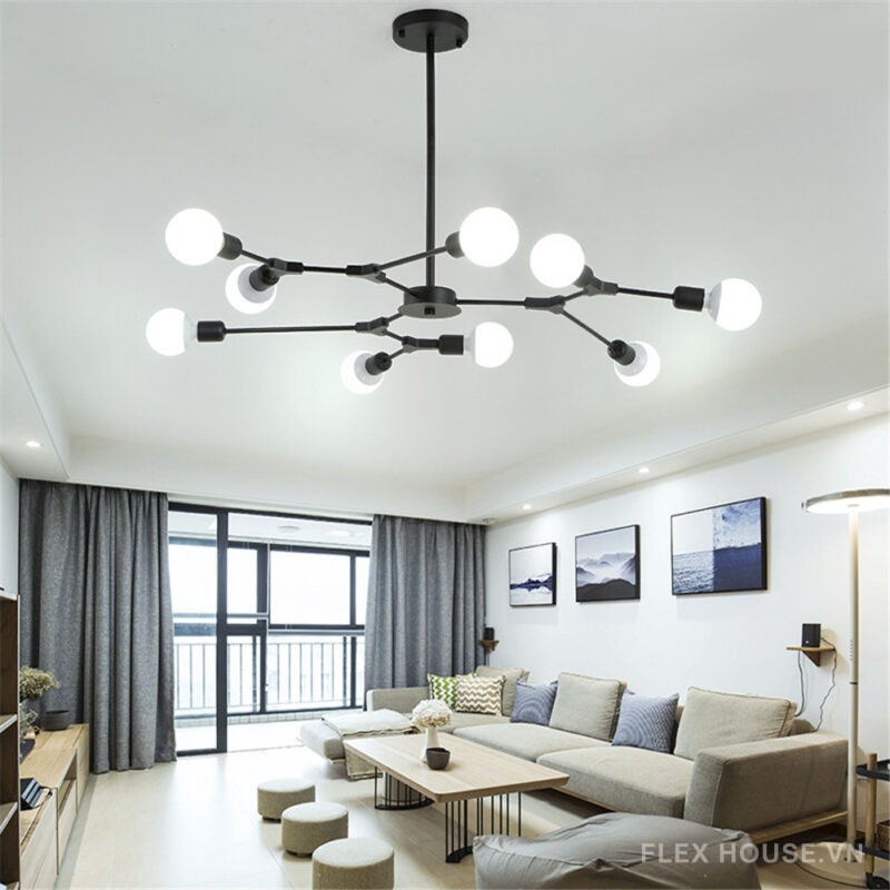 Đèn chùm hạt đậu hiện đại tối giản Bắc Âu HX119