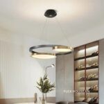 Đèn thả trần hình dĩa bánh phong cách Bắc Âu HX112