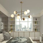 Đèn thả trần nhiều bóng phong cách Bắc Âu HX123