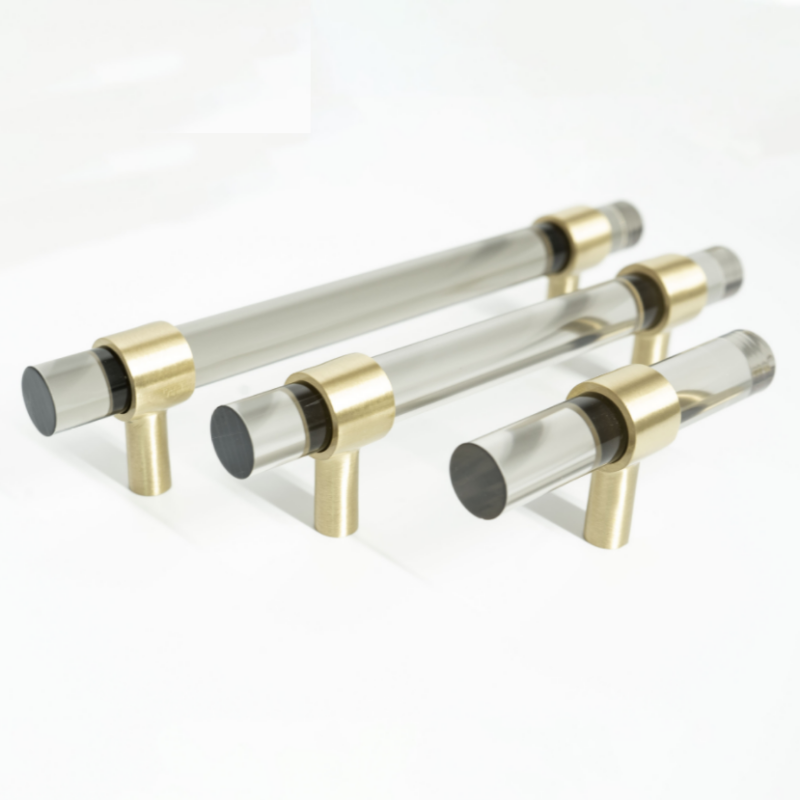 Tay nắm tủ hiện đại bằng đồng acrylic nhập khẩu Italia Al-0591 2