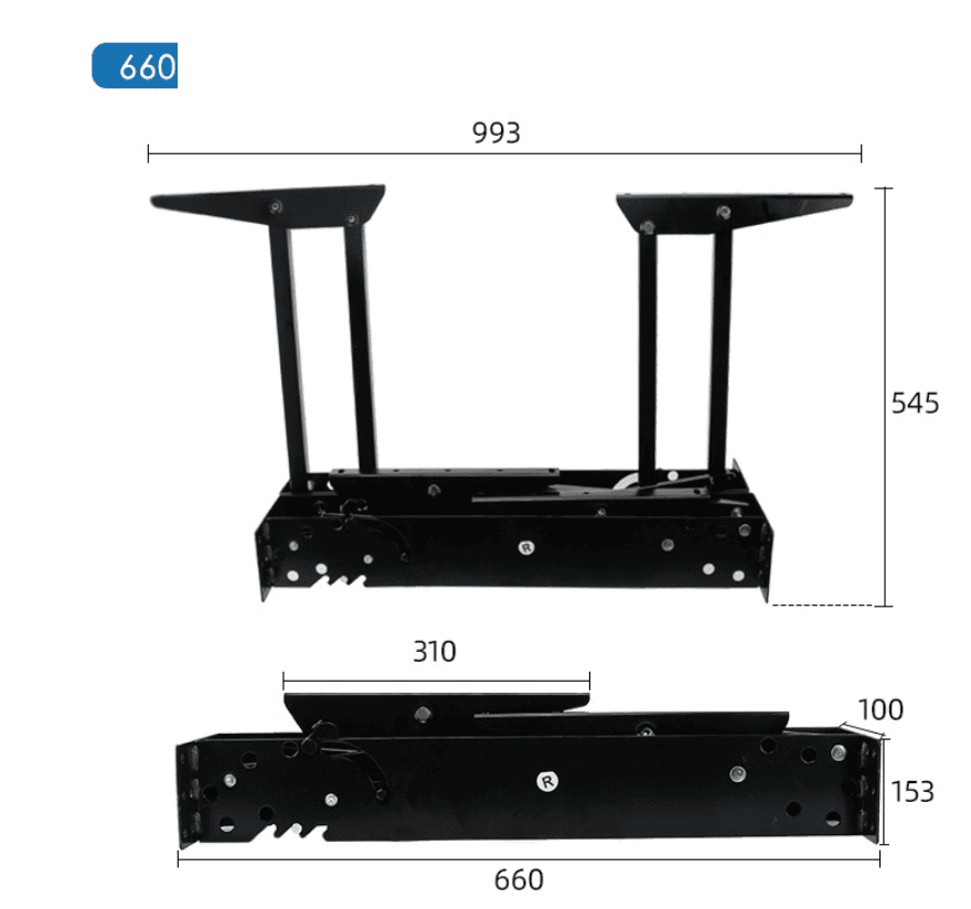 Phụ kiện nâng hạ mặt bàn có giảm chấn BTC-B06 7