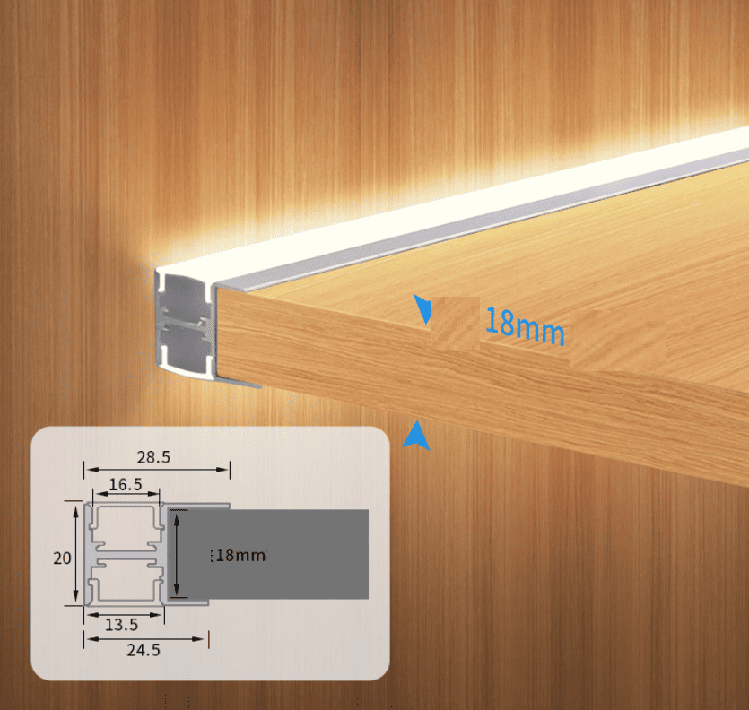 Đèn LED kẹp kệ gỗ BTC-LW300/1500 2