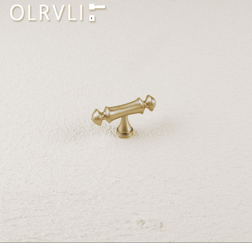 Bộ tay nắm tủ màu đồng vàng nhập khẩu Italia OLRVLI 2177 4