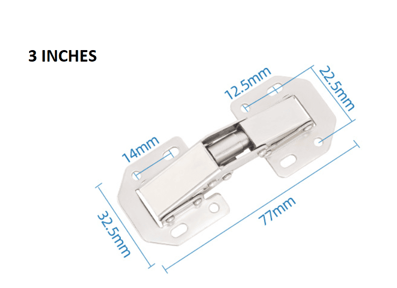 Bản lề không đục lỗ nhiều kích thước BTC-HSC 2