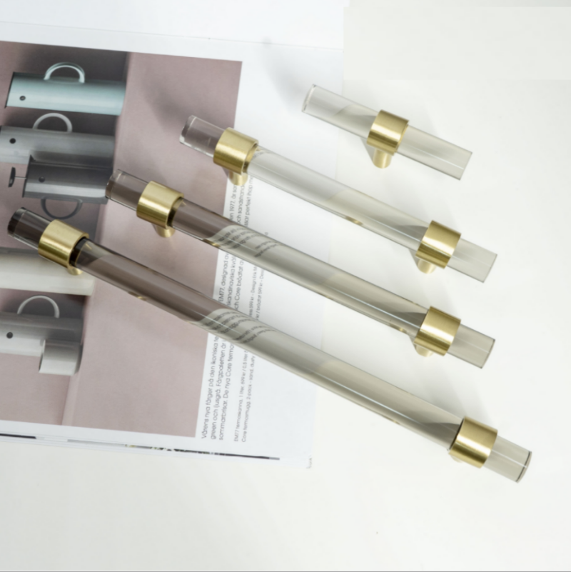 Tay nắm tủ hiện đại bằng đồng acrylic nhập khẩu Italia Al-0591 3