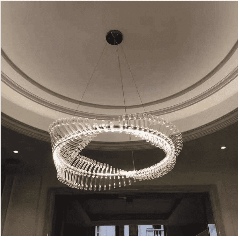 Đèn thả trần hình xương cá cho phòng lớn khách sạn HX016 5