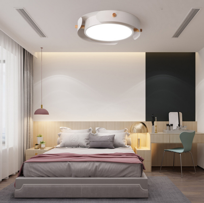 Đèn ốp trần da bò hiện đại tối giản Bắc Âu HX0029 1
