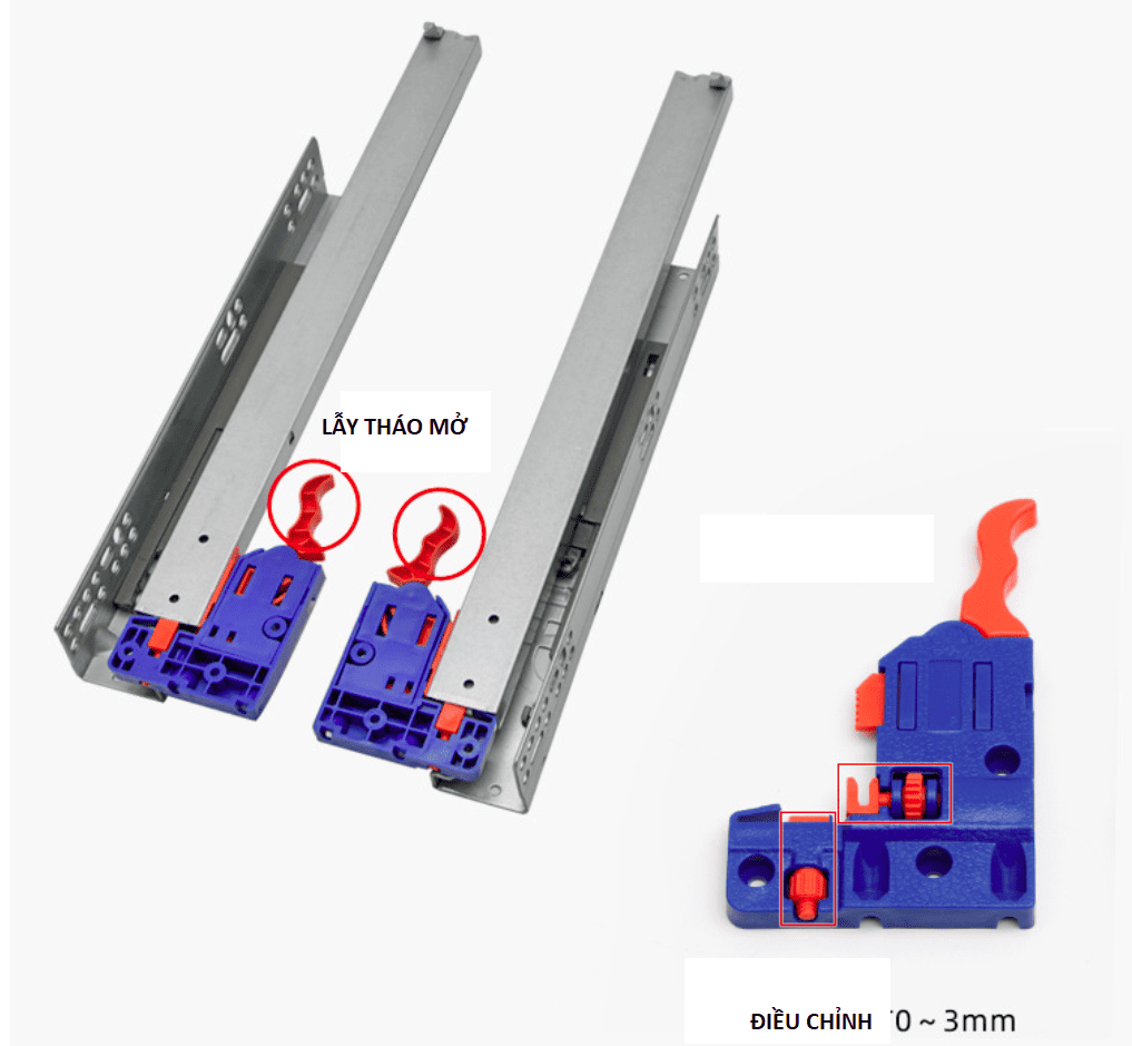 Ray âm giảm chấn 3 tầng Tandembox MX-TDB01 5