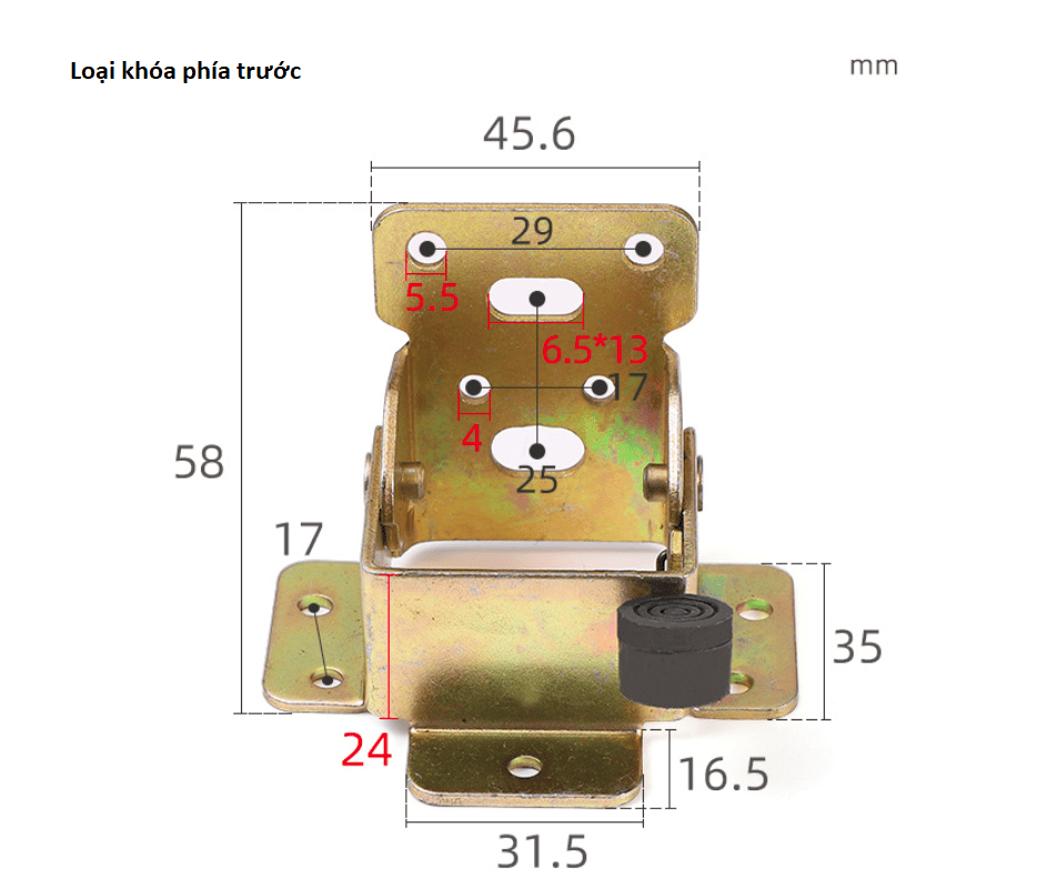 Bản lề tự khóa gấp 90 độ BTS-FH90 5