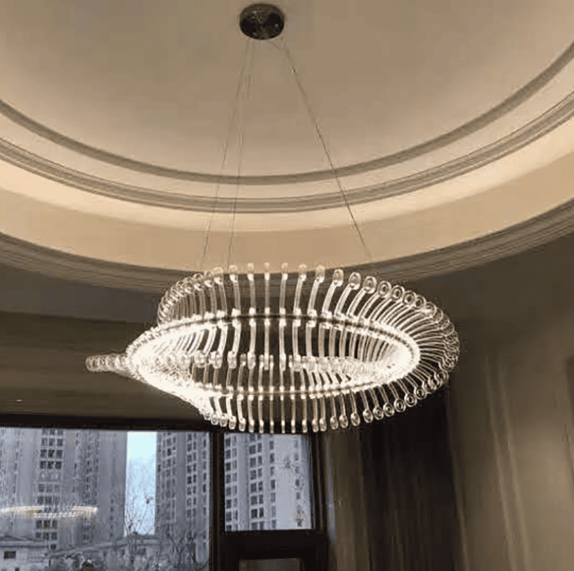 Đèn thả trần hình xương cá cho phòng lớn khách sạn HX016 6