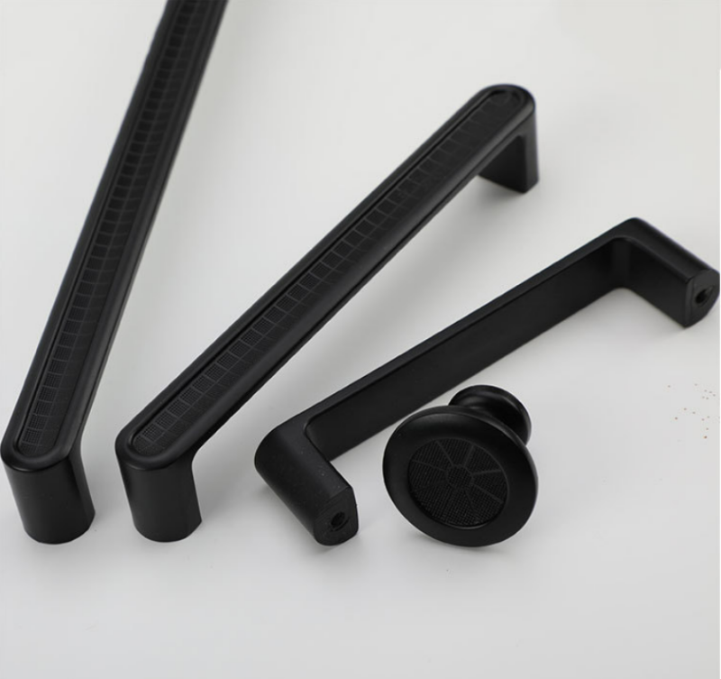 Tay nắm tủ hiện đại tối giản Bắc Âu màu đen AIQI3533B 3