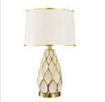 Đèn bàn gốm trắng trang trí hiện đại kiểu Mỹ RX181