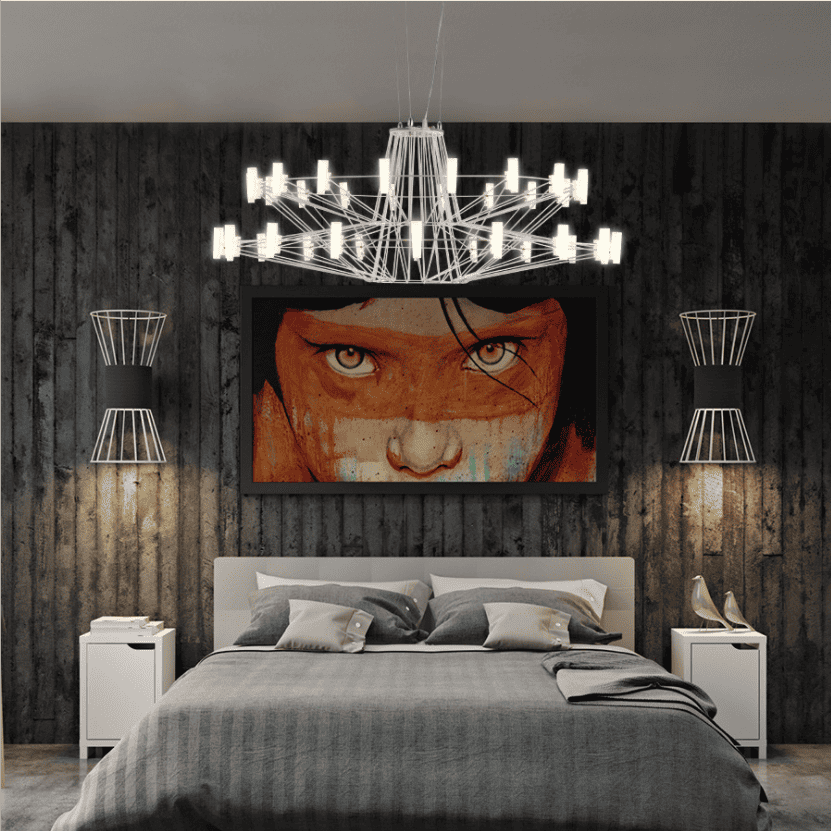 Đèn thả trần hiện đại tối giản Italia cho phòng khách phòng ngủ HX006 3