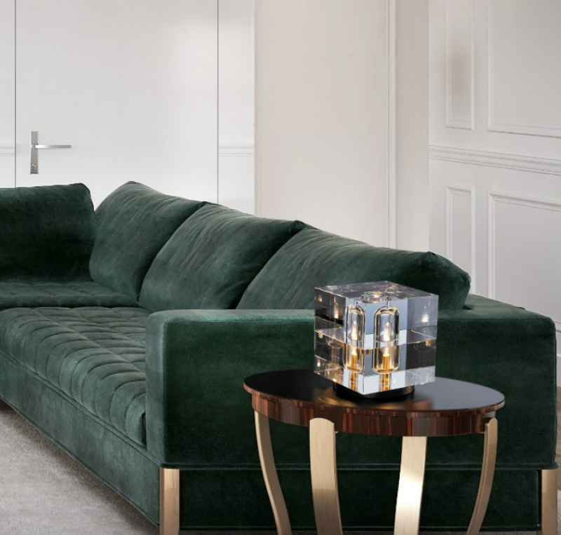 Đèn bàn trang trí pha lê cao cấp hình khối HX117 4