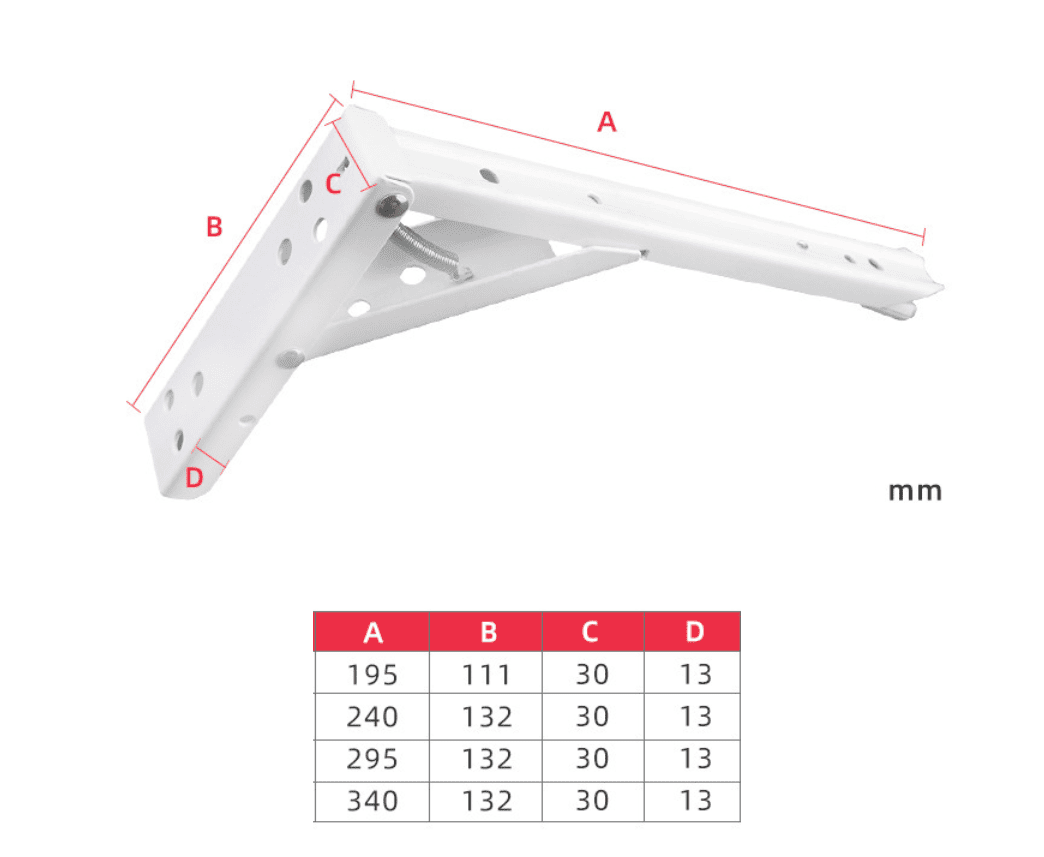 Phụ kiện kệ gập gắn tường MX-CG050 3