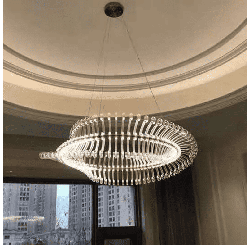 Đèn thả trần hình xương cá cho phòng lớn khách sạn HX016 10