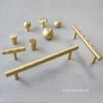 Tay nắm tủ bằng đồng vàng ánh Bắc Âu LLW001 (3)
