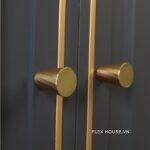 Tay nắm tủ bằng đồng vàng ánh Bắc Âu LLW001 (6)
