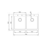 Chậu rửa bát đá thach anh Teka Forsquare 2B 790 Beige (3)