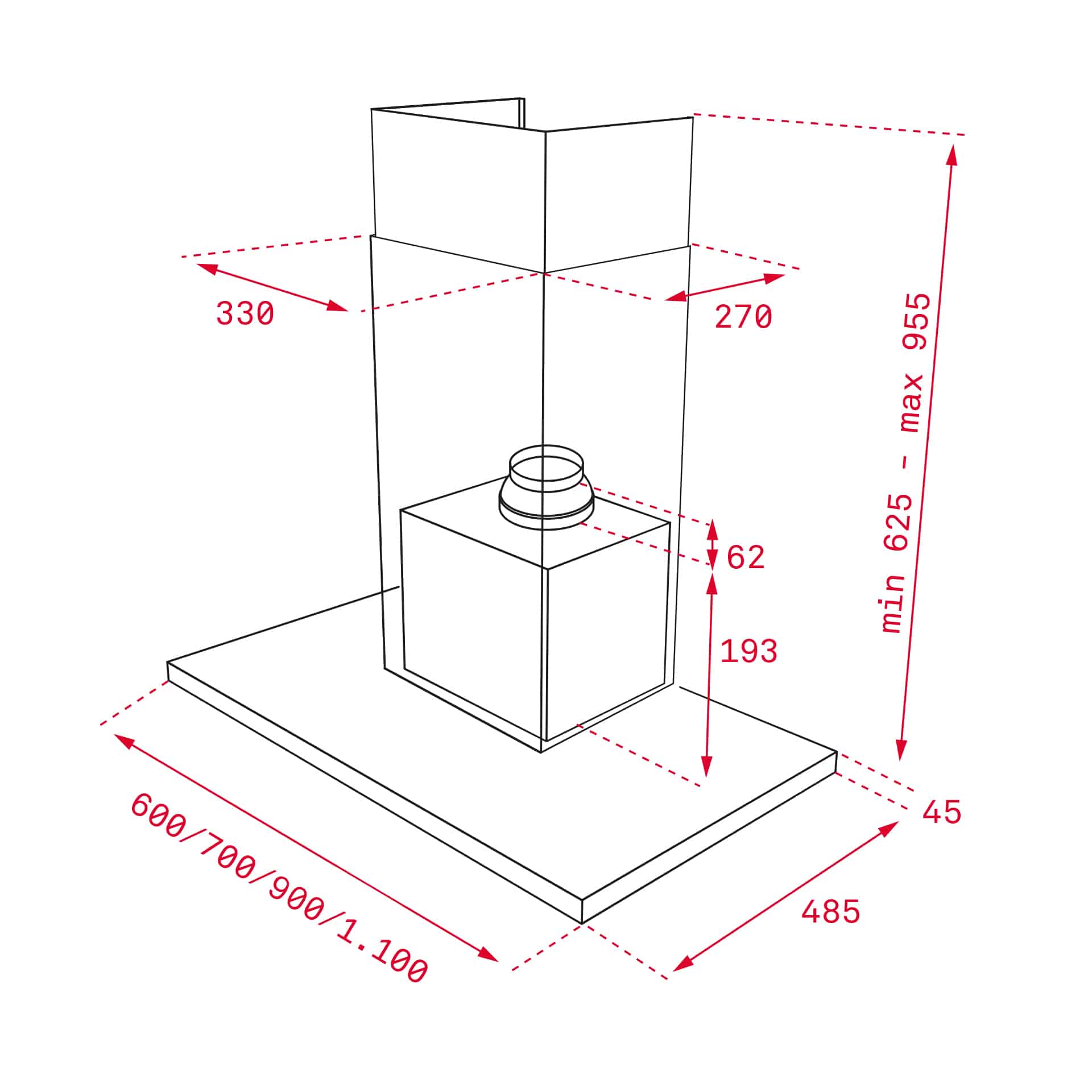 Máy hút mùi áp tường Teka DLH 786 T 3