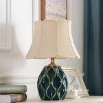 Đèn bàn bằng gốm sứ phong cách Bắc Âu HYJ0001-1