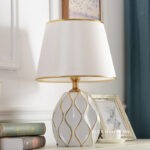 Đèn bàn bằng gốm sứ phong cách Bắc Âu HYJ0001-4
