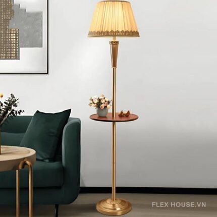 Đèn sàn trang trí tích hợp bàn cà phê kiểu Mỹ FT6136
