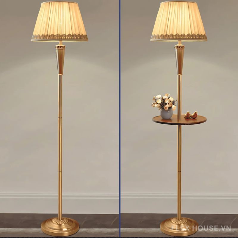 Đèn sàn trang trí tích hợp bàn cà phê kiểu Mỹ FT6136 (5)