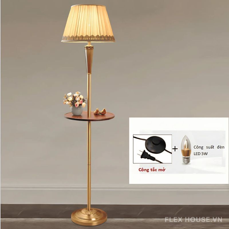 Đèn sàn trang trí tích hợp bàn cà phê kiểu Mỹ FT6136 (7)