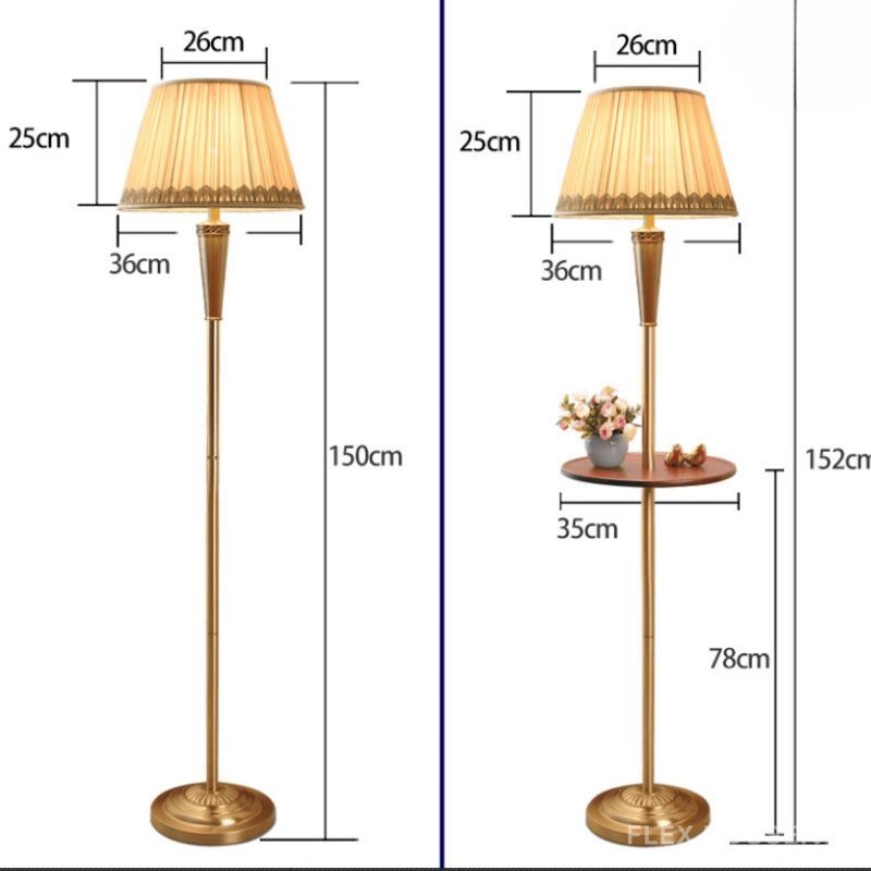 Đèn sàn trang trí tích hợp bàn cà phê kiểu Mỹ FT6136 (8)
