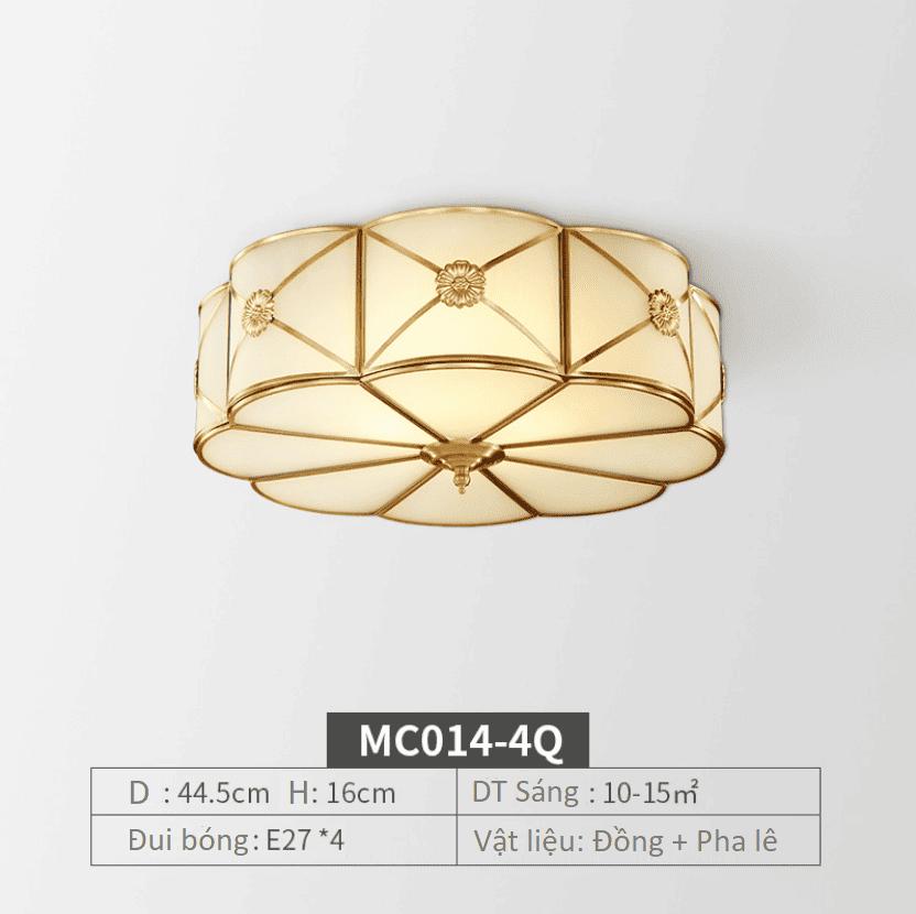 Đèn ốp trần trang trí bằng đồng pha lê MC014 6