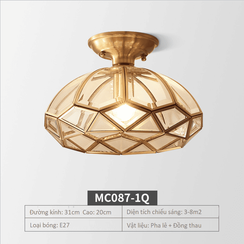Đèn ốp trần cổ điển bằng đồng cao cấp MC515-1Q 8